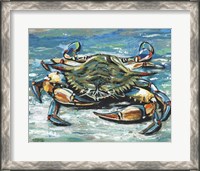 Framed Blue Palette Crab I