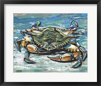 Framed Blue Palette Crab I