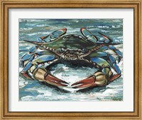 Framed Blue Palette Crab II