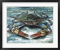 Framed Blue Palette Crab II