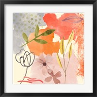 Framed 'Flower Shimmer IV' border=