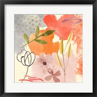 Flower Shimmer IV Framed Print
