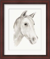 Framed Ivory Stallion I