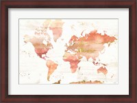 Framed Desert Blooms Abstract Map