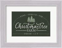 Framed Vintage Christmas Sign I Green