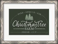 Framed Vintage Christmas Sign I Green