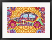 Framed Happy Hippiewagen