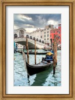 Framed Gondola Rialto Bridge #1