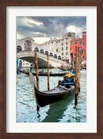 Framed Gondola Rialto Bridge #1