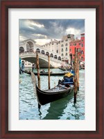 Framed Gondola Rialto Bridge #1