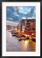 Framed Grande Canal Vista At Dusk #1