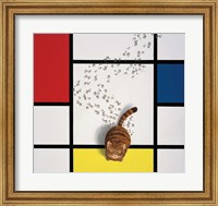 Framed Mondrian Cat