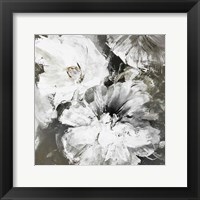 Framed White and Gray Flowers