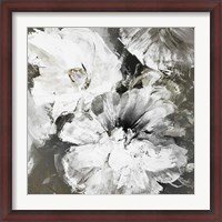 Framed White and Gray Flowers