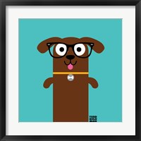 Framed Bow Wow Dachshund