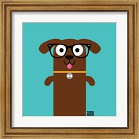 Framed 'Bow Wow Dachshund' border=