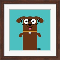 Framed 'Bow Wow Dachshund' border=