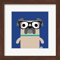 Framed 'Bow Wow Pug' border=