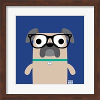 Framed 'Bow Wow Pug' border=