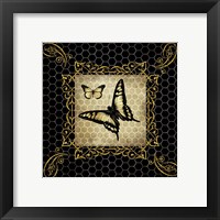 Framed 'Golden Butterflies' border=