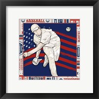 Framed 'American Baseball Player 2' border=