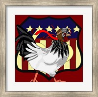 Framed Rooster Route 66