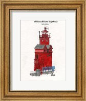 Framed Holland Harbor Lighthouse Michigan