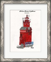 Framed Holland Harbor Lighthouse Michigan