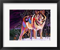 Framed Night Wolf