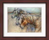 Framed Five Horses