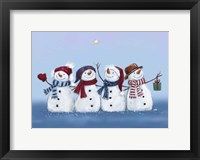 Framed Four Snowmen
