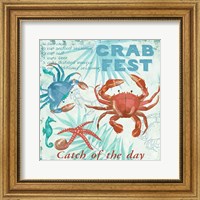 Framed Crab Fest - Aqua