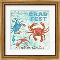 Framed Crab Fest - Aqua