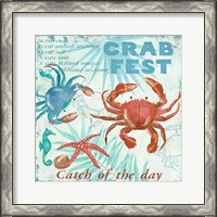 Framed Crab Fest - Aqua
