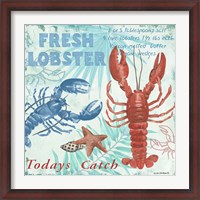 Framed Fresh Lobster - Aqua