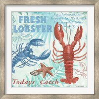 Framed Fresh Lobster - Aqua
