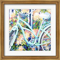 Framed Bike & Hydrangeas