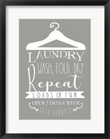 Framed Laundry Sign