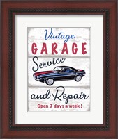 Framed Vintage Garage