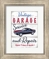 Framed Vintage Garage