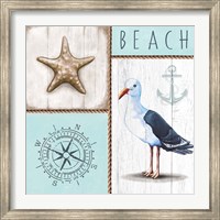 Framed Nautical Beach