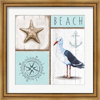 Framed Nautical Beach