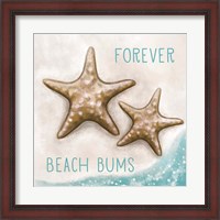 Framed 'Forever Beach Bums' border=