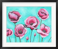 Framed Pink Poppies I