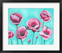 Framed Pink Poppies I