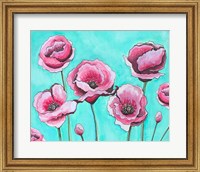 Framed Pink Poppies II