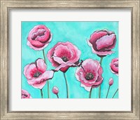 Framed Pink Poppies II