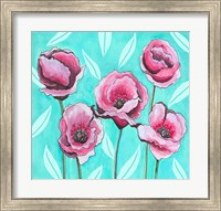Framed Pink Poppies III