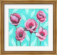 Framed Pink Poppies III