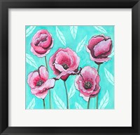 Framed Pink Poppies IV
